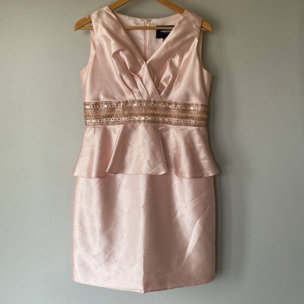 JS Boutique pink dress with sequence detailing